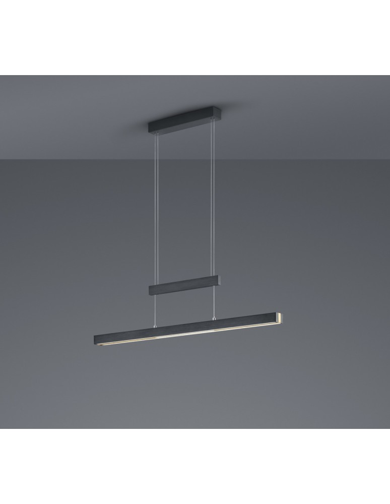 Pendant lamps - Trio TRAJAN Modern Pendant 1xLED max 45W 2700K-5000K Black Matte 375310502 - product kolory-swiatla.pl 3