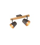 Adjustable ceiling lamps - spots - Trio BELL Ceiling Modern 2xE14 max 25W Antique Nickel 801900267 - product 1