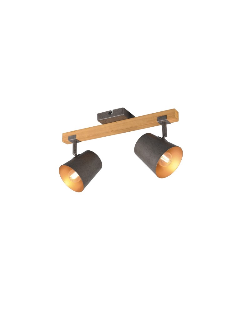 Adjustable ceiling lamps - spots - Trio BELL Ceiling Modern 2xE14 max 25W Antique Nickel 801900267 - product kolory-swiatla.pl 1