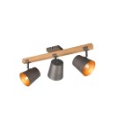Adjustable ceiling lamps - spots - Trio BELL Ceiling Modern 3xE14 max 25W Antique Nickel 801900367 - product 1