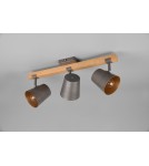 Adjustable ceiling lamps - spots - Trio BELL Ceiling Modern 3xE14 max 25W Antique Nickel 801900367 - product 2
