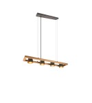 Pendant lamps on a strip - Trio BELL Pendant Modern 4xE14 max 25W Antique Nickel 301900467 - product 1