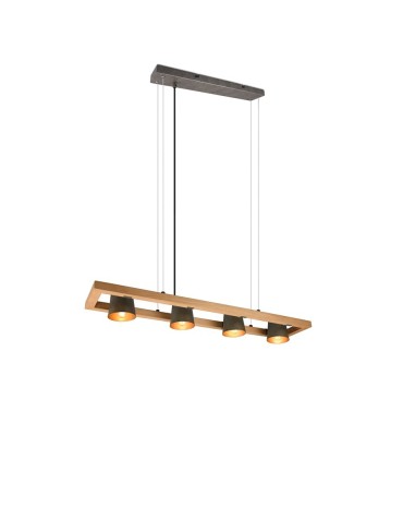 Trio BELL Pendant Modern 4xE14 max 25W Antique Nickel 301900467