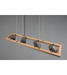 Pendant lamps on a strip - Trio BELL Pendant Modern 4xE14 max 25W Antique Nickel 301900467 - product 3