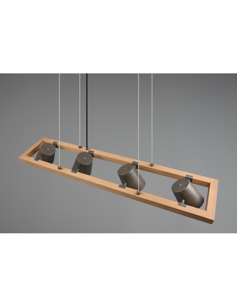 Pendant lamps on a strip - Trio BELL Pendant Modern 4xE14 max 25W Antique Nickel 301900467 - product kolory-swiatla.pl 3