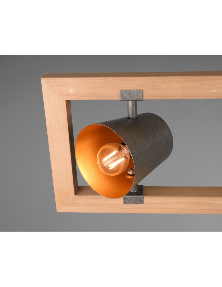 Pendant lamps on a strip - Trio BELL Pendant Modern 4xE14 max 25W Antique Nickel 301900467 - product kolory-swiatla.pl 4