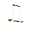 Pendant lamps on a strip - Trio BELL Pendant Modern 4xE14 max 25W Antique Nickel 301900467 - product 8