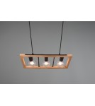 Pendant lamps on a strip - Trio AGRA Modern Pendant 3xE27 max 10W Black Matte 313800332 - product 3
