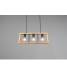 Pendant lamps on a strip - Trio AGRA Modern Pendant 3xE27 max 10W Black Matte 313800332 - product 4