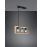 Pendant lamps on a strip - Trio AGRA Modern Pendant 3xE27 max 10W Black Matte 313800332 - product 5