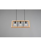 Pendant lamps on a strip - Trio AGRA Modern Pendant 3xE27 max 10W Black Matte 313800332 - product 7