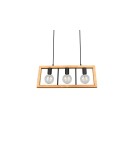 Pendant lamps on a strip - Trio AGRA Modern Pendant 3xE27 max 10W Black Matte 313800332 - product 8
