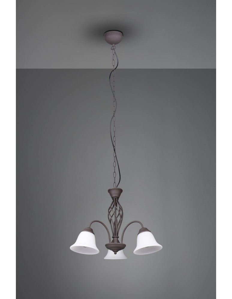 5-point chandeliers - Trio RUSTICA Pendant Classic 3xE14 max 40W Rustic 101000324 - product kolory-swiatla.pl 3