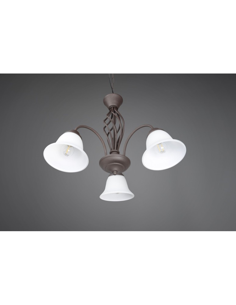 5-point chandeliers - Trio RUSTICA Pendant Classic 3xE14 max 40W Rustic 101000324 - product kolory-swiatla.pl 5