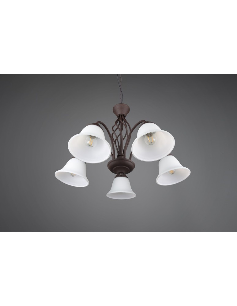 3-point chandelier - Trio RUSTICA Pendant Classic 5xE14 max 40W Rustic 101000524 - product kolory-swiatla.pl 5
