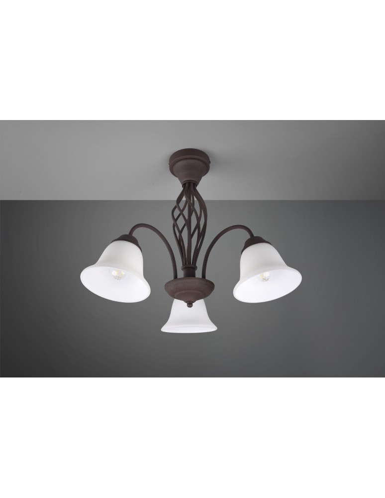 3-point chandelier - Trio RUSTICA Ceiling Classic 3xE14 max 40W Rusty 601000324 - product kolory-swiatla.pl 2