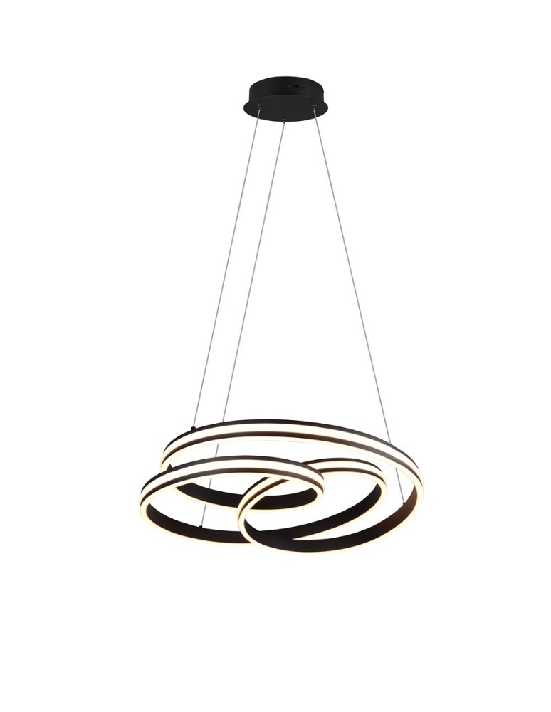 Lampy wiszące - Trio YARA Wisząca Nowoczesna 1xLED max 58W 2300+3000+4000K Czarny Mat 326210132 - produkt kolory-swiatla.pl 1