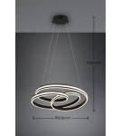 Lampy wiszące - Trio YARA Wisząca Nowoczesna 1xLED max 58W 2300+3000+4000K Czarny Mat 326210132 - produkt 4