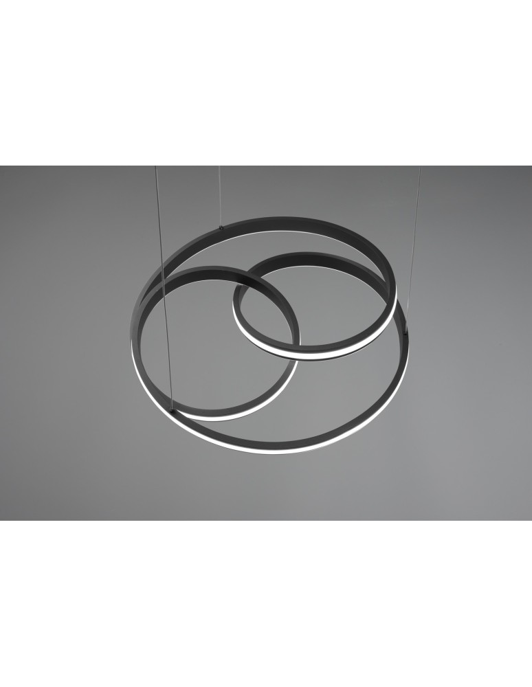 Pendant lamps - Trio YARA Pendant Modern 1xLED max 58W 2300+3000+4000K Black Mat 326210132 - product kolory-swiatla.pl 6