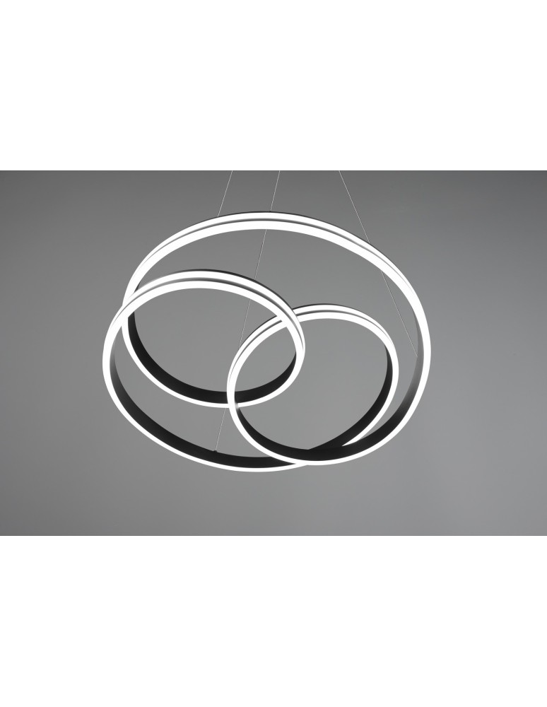 Lampy wiszące - Trio YARA Wisząca Nowoczesna 1xLED max 58W 2300+3000+4000K Czarny Mat 326210132 - produkt kolory-swiatla.pl 7