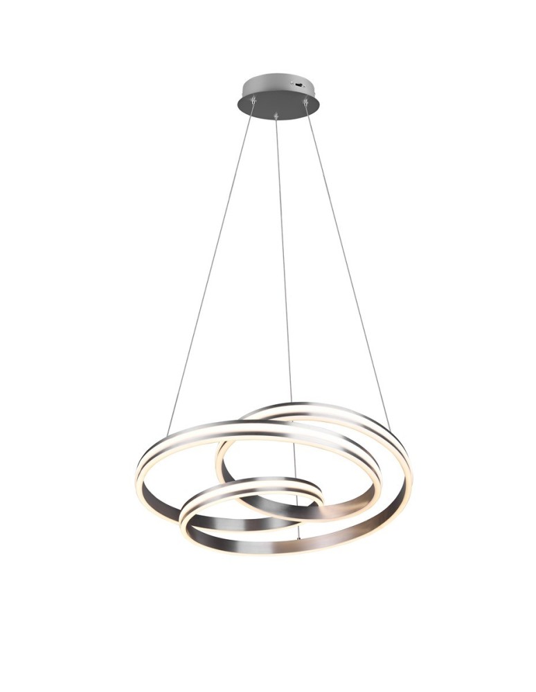 Pendant lamps - Trio YARA Pendant Modern 1xLED max 60W 2300+3000+4000K Nickel Mat 326210107 - product kolory-swiatla.pl 1