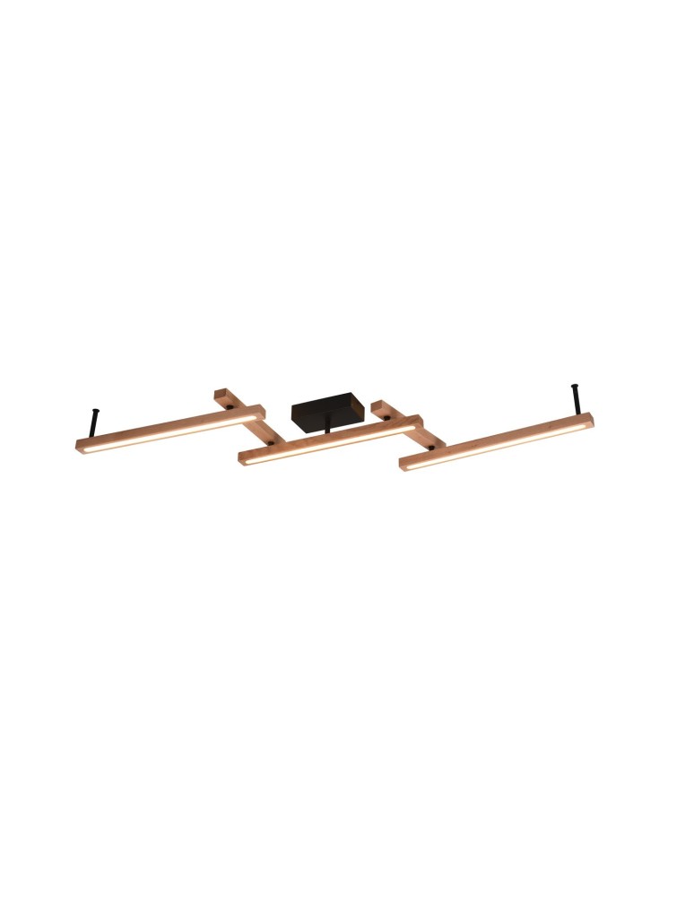 LED ceiling lamps - Trio BELLARI Modern Ceiling 1xLED max 36W 2700-6000K Wood Color 626410530 - product kolory-swiatla.pl 1