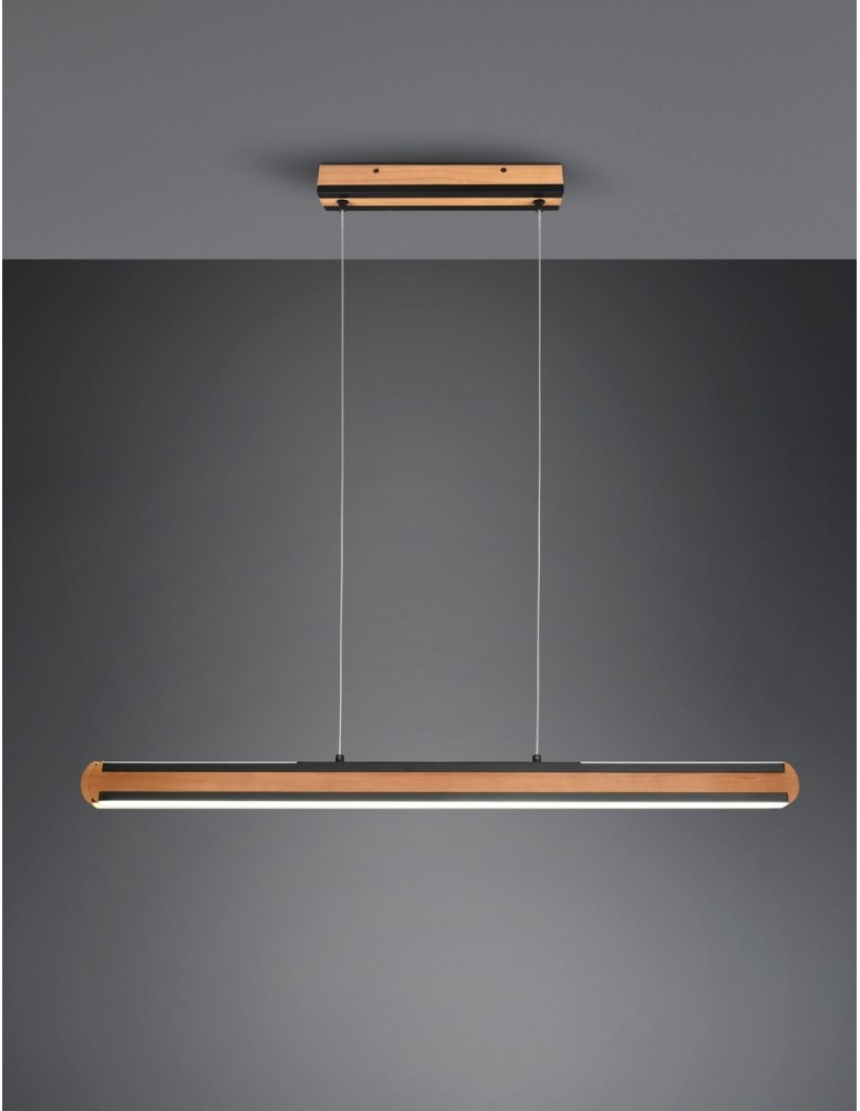 Pendant lamps - Trio DEACON Pendant Modern 1xLED max 42W 2700+4000+6500K Natural 326610232 - product kolory-swiatla.pl 2