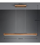 Pendant lamps - Trio DEACON Pendant Modern 1xLED max 42W 2700+4000+6500K Natural 326610232 - product 7