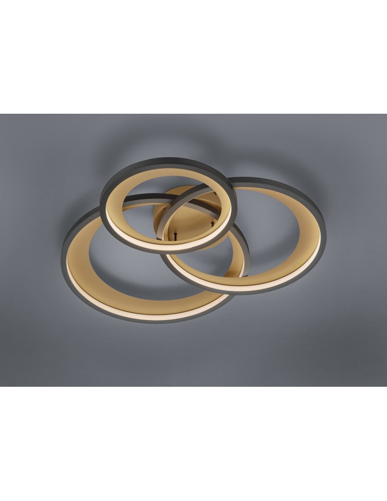 Lampy sufitowe LED - Trio GRANADA Sufitowa Nowoczesna 1xLED max 36W 3000K Czarny Mat 673810332 - produkt kolory-swiatla.pl 2