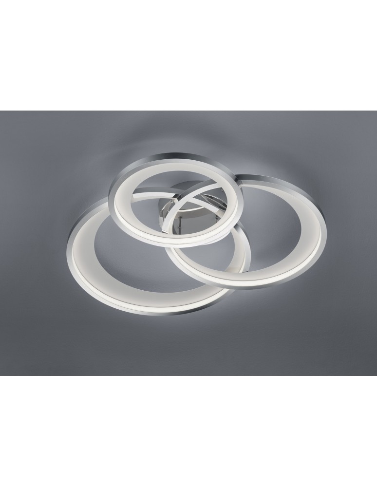 LED ceiling lamps - Trio GRANADA Modern Ceiling 1xLED max 36W 3000K Chrome 673810306 - product kolory-swiatla.pl 2