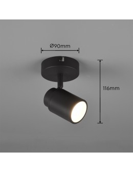Trio ANGELO Bathroom Wall Mount 1xGU10 max 5W Black Matte 880400132 - product 2