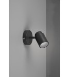 Bathroom wall lamps - Trio ANGELO Bathroom Wall Mount 1xGU10 max 5W Black Matte 880400132 - product 3