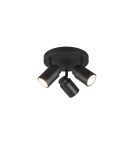 Bathroom ceiling lamps - Trio ANGELO Bathroom Ceiling 3xGU10 max 5W Black Matte 880430332 - product 1