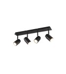 Bathroom ceiling lamps - Trio ANGELO Bathroom Ceiling 4xGU10 max 5W Black Matte 880400432 - product 1