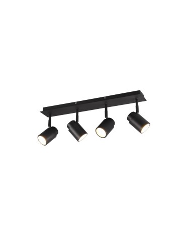 Trio ANGELO Bathroom Ceiling 4xGU10 max 5W Black Matte 880400432