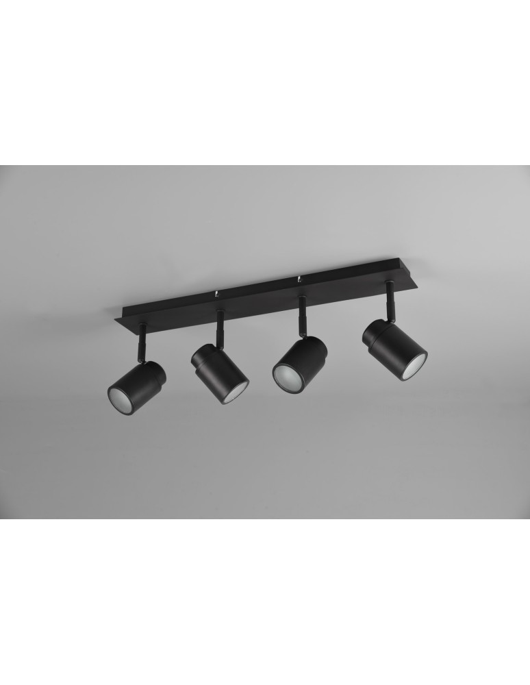 Bathroom ceiling lamps - Trio ANGELO Bathroom Ceiling 4xGU10 max 5W Black Matte 880400432 - product kolory-swiatla.pl 2