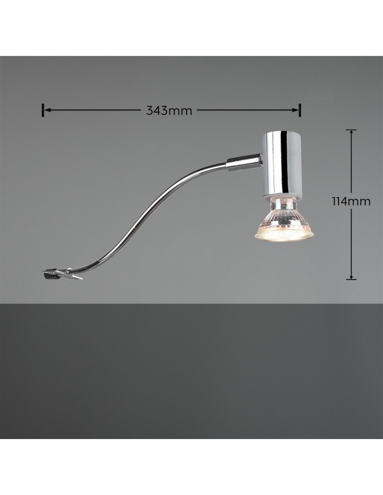 Bathroom wall lamps - Trio GIADA Bathroom Wall Mount 1xGU10 max 5W Chrome 283400106 - product kolory-swiatla.pl 3