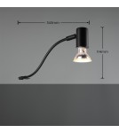 Bathroom wall lamps - Trio GIADA Bathroom Wall Mount 1xGU10 max 5W Black Matte 283400132 - product 3