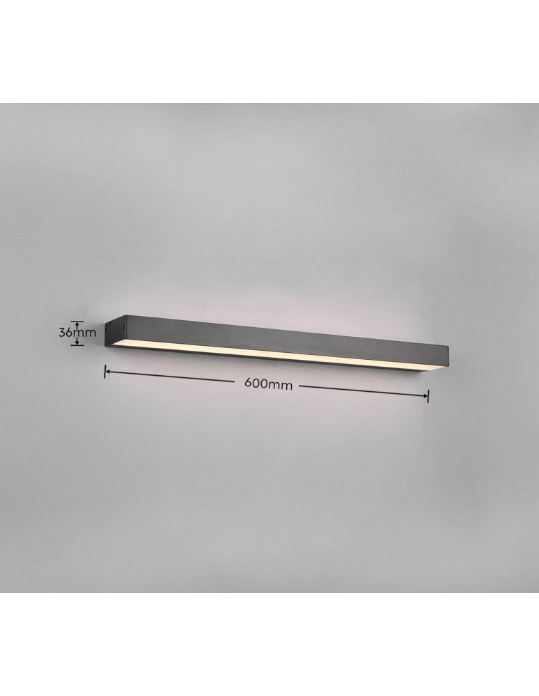 Bathroom wall lamps - Trio ROCCO Bathroom Wall Mount 1xLED max 8W 3000K Black Matte 283916032 - product kolory-swiatla.pl 4