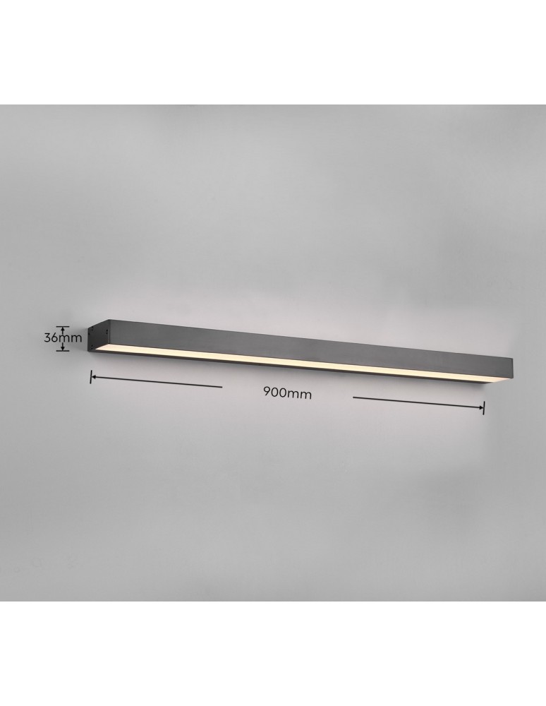 Bathroom wall lamps - Trio ROCCO Bathroom Wall Mount 1xLED max 13W 3000K Black Mat 283919032 - product kolory-swiatla.pl 4