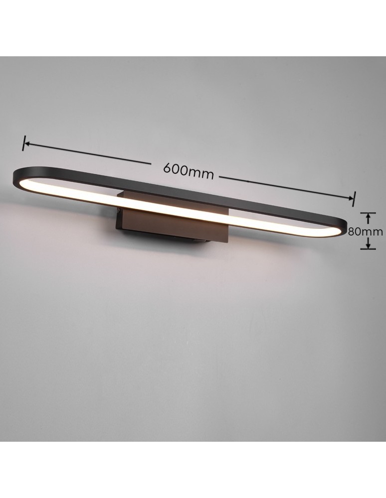 Bathroom wall lamps - Trio GIANNI Bathroom Wall Mounted 1xLED max 22W 3000K Black Matte 283779132 - product kolory-swiatla.pl 6