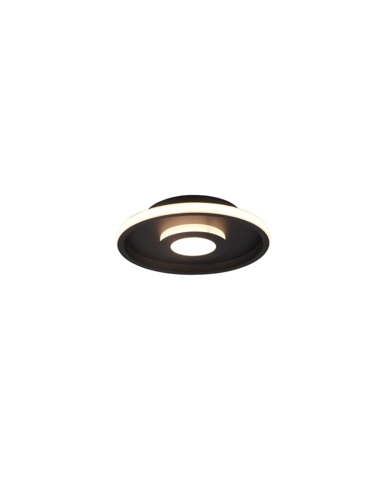 Bathroom ceiling lamps - Trio ASCARI Bathroom Ceiling 1xLED max 28W 3000K Black Matte 680810332 - product kolory-swiatla.pl 1