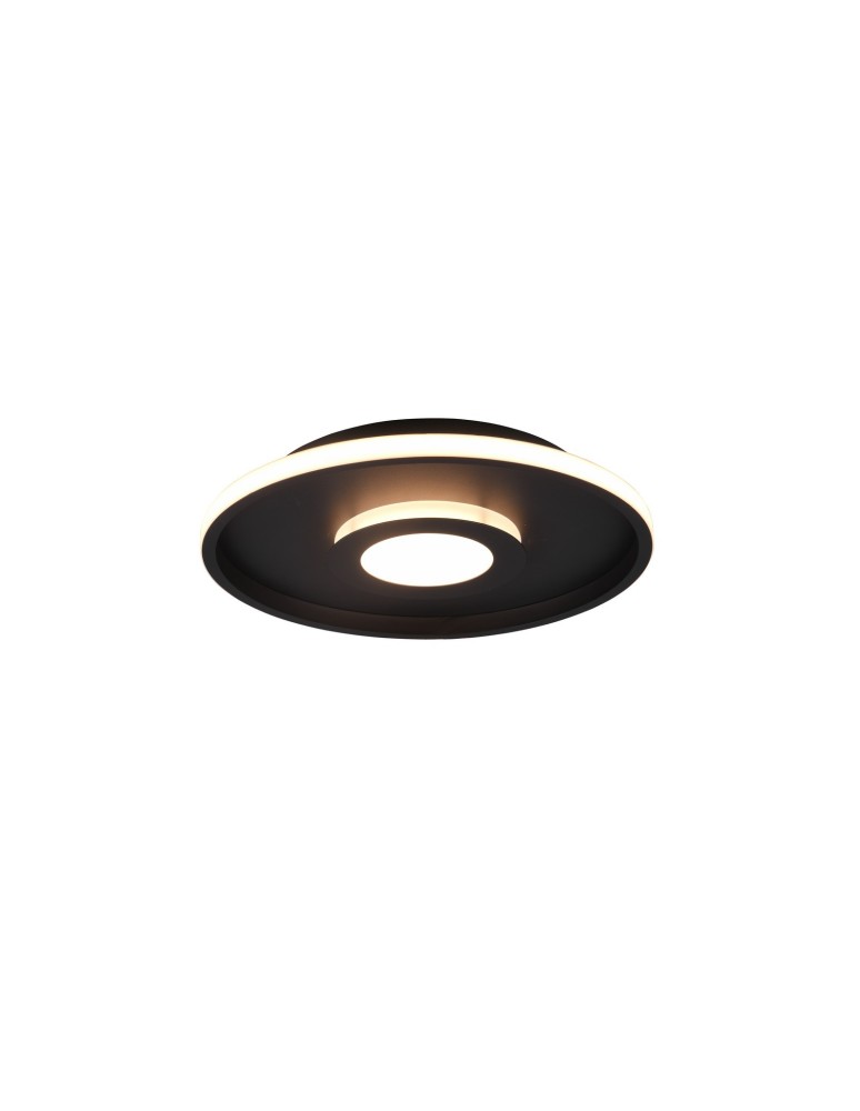 Bathroom ceiling lamps - Trio ASCARI Bathroom Ceiling 1xLED max 35W 3000K Black Mat 680819332 - product kolory-swiatla.pl 1