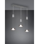 Lampy wiszące - Trio FRANKLIN Wisząca Nowoczesna 3xLED max 9W 3000K Nikiel Mat 326510307 - produkt 3