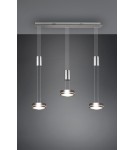 Lampy wiszące - Trio FRANKLIN Wisząca Nowoczesna 3xLED max 9W 3000K Nikiel Mat 326510307 - produkt 4