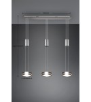 Lampy wiszące - Trio FRANKLIN Wisząca Nowoczesna 3xLED max 9W 3000K Nikiel Mat 326510307 - produkt 5