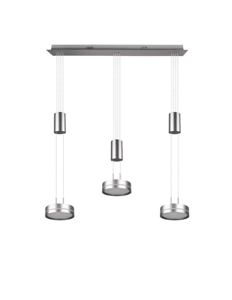 Trio FRANKLIN Wisząca Nowoczesna 3xLED max 9W 3000K Nikiel Mat 326510307