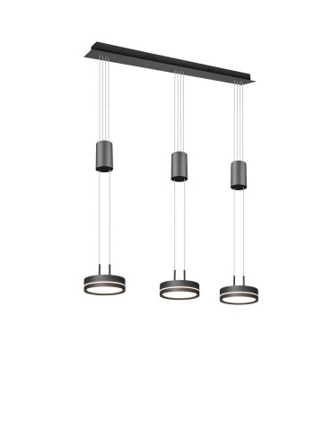 Trio FRANKLIN Wisząca Nowoczesna 3xLED max 9W 3000K Antracyt 326510342