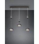 Lampy wiszące - Trio FRANKLIN Wisząca Nowoczesna 3xLED max 9W 3000K Antracyt 326510342 - produkt 3