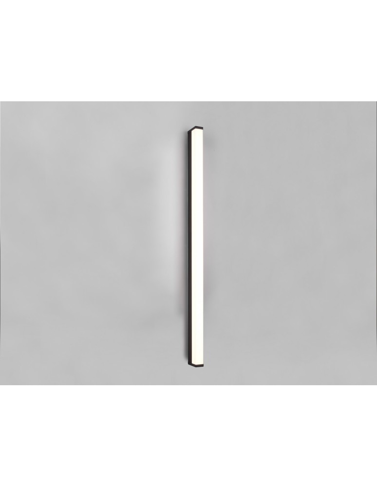 Bathroom wall lamps - Trio FABIO Bathroom Wall Mount 1xLED max 20W 3000K Black Matte 283811232 - product kolory-swiatla.pl 3